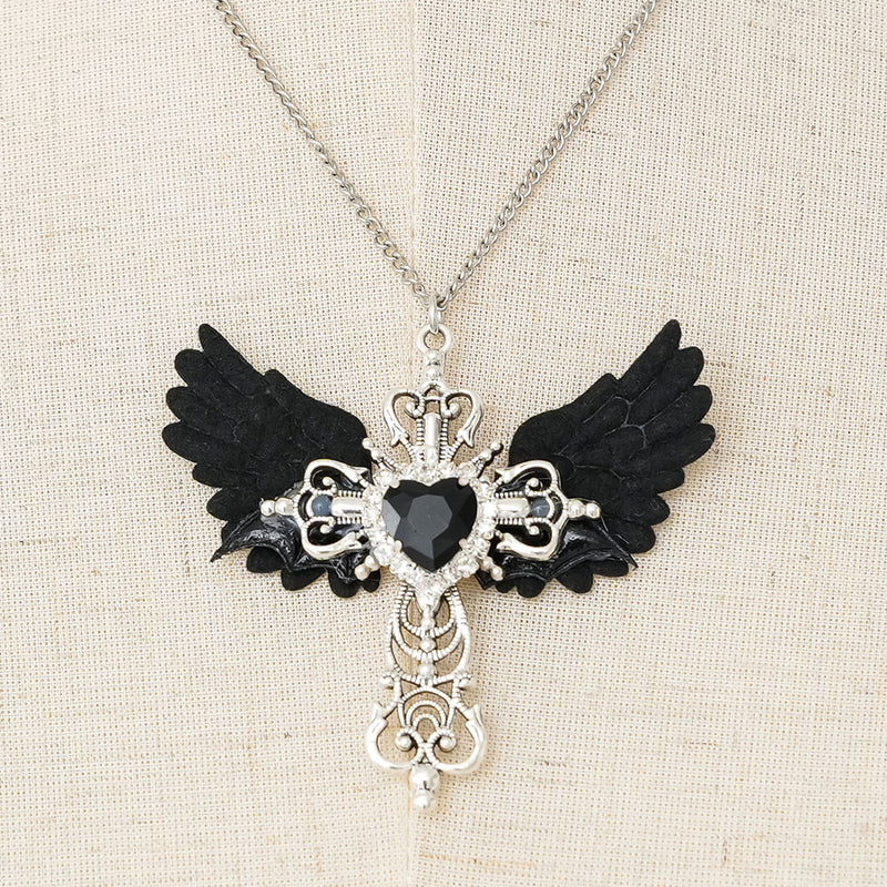 羽×十字架サブカル系ネックレス – レディースファッション通販の夢展望