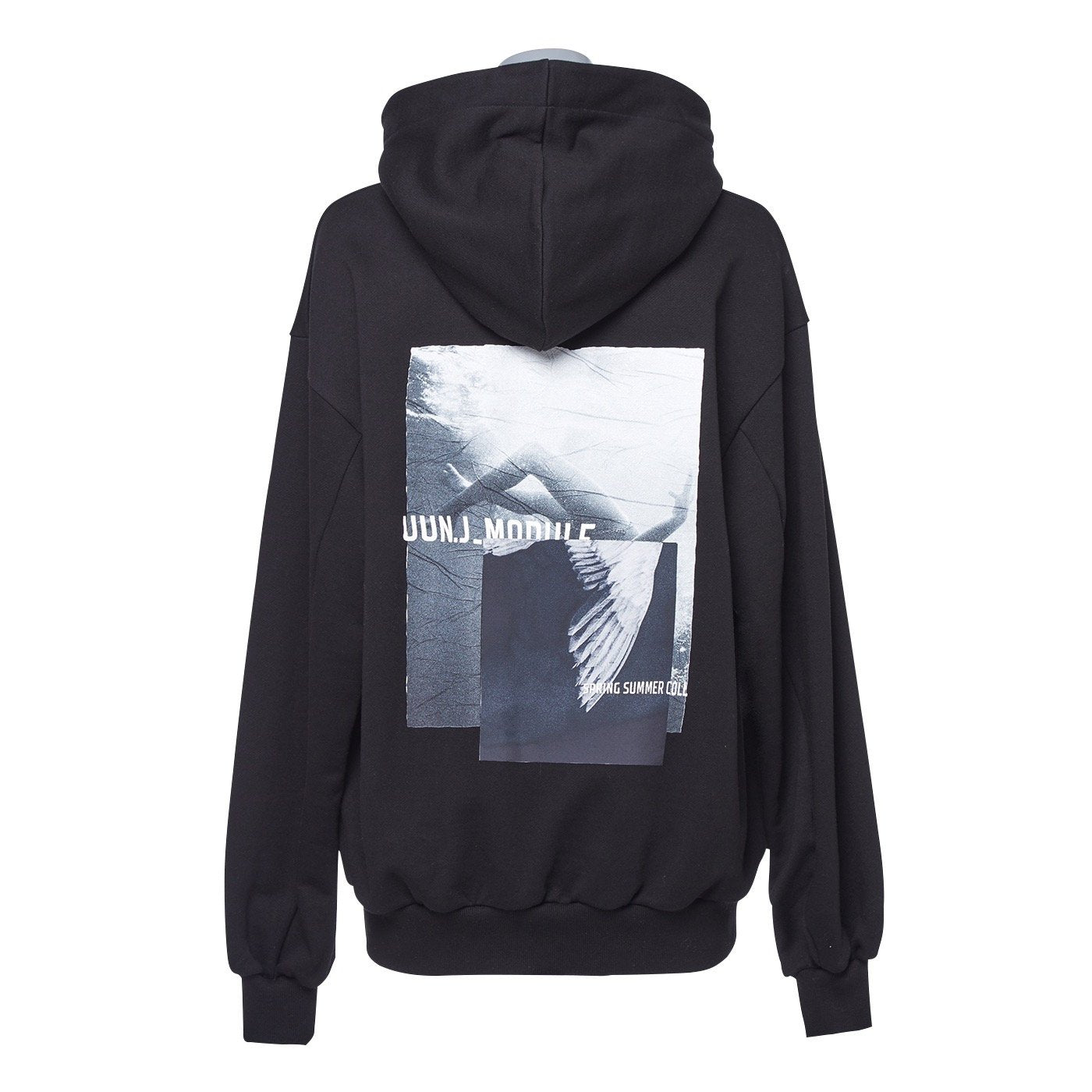 Juun.J Black Graphic Hoodie – DREEMS
