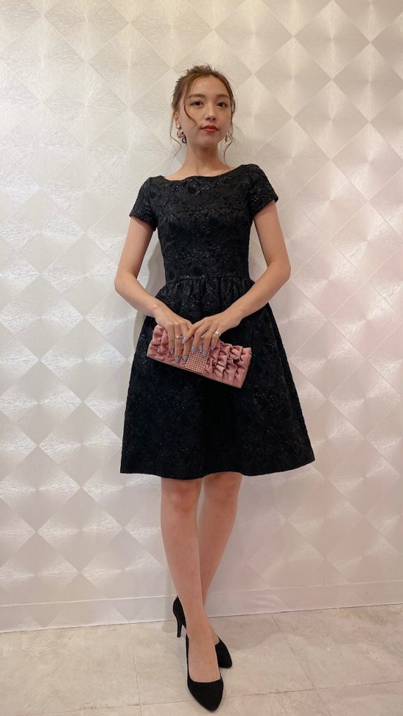 PRADA プラダ ブラックローズドレス | 結婚式・パーティードレス