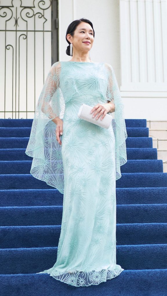 TADASHI SHOJI コンフィグリーンロングドレス | 結婚式・パーティー