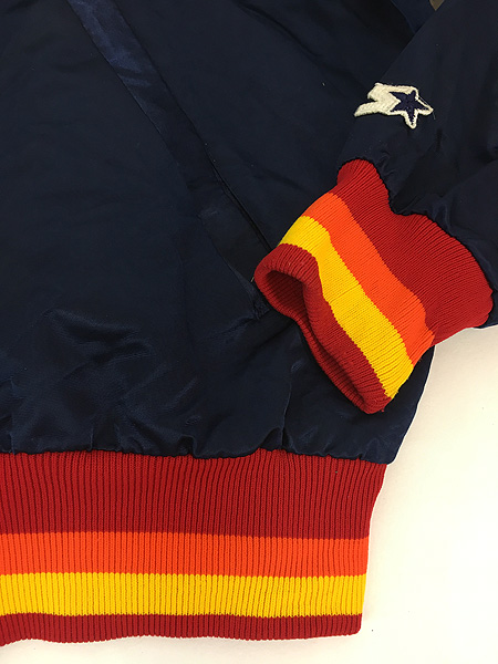 古着 80s USA製 STARTER MLB Houston Astros アストロズ 光沢 サテン