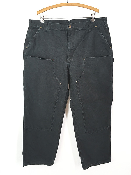 古着 Carhartt ブラック ダック Wニー ペインター ワーク パンツ W41