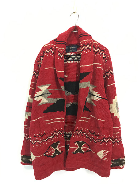 古着 90s Ralph Lauren ネイティブ チマヨ ヘビー ウール ハンド