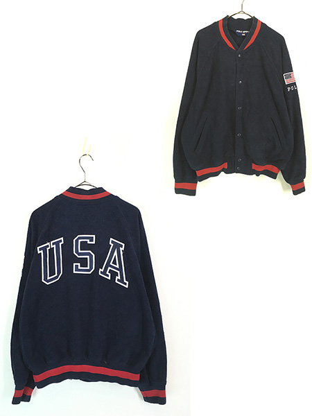 古着 90s USA製 POLO SPORT Ralph Lauren 「USA」 星条旗 フラッグ