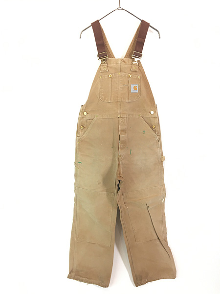 90s US古着 carhartt 中綿サロペット ダブルニー 32インチ 茶 【公式通販】