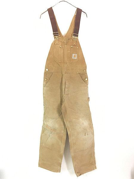 最終売り尽し】古着 80s USA製 Carhartt ブラウン ダック Wニー ワーク