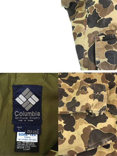 古着 80s Columbia 「GORE-TEX」 ダックハンター カモ 迷彩