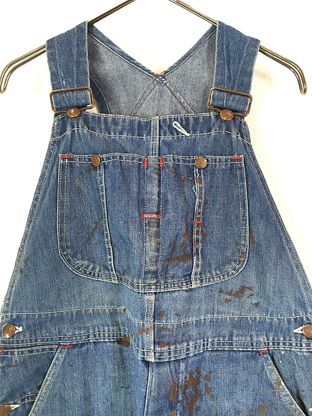 古着 70s BIG MAC Square Bak ペンキ 100%コットン デニム ワーク