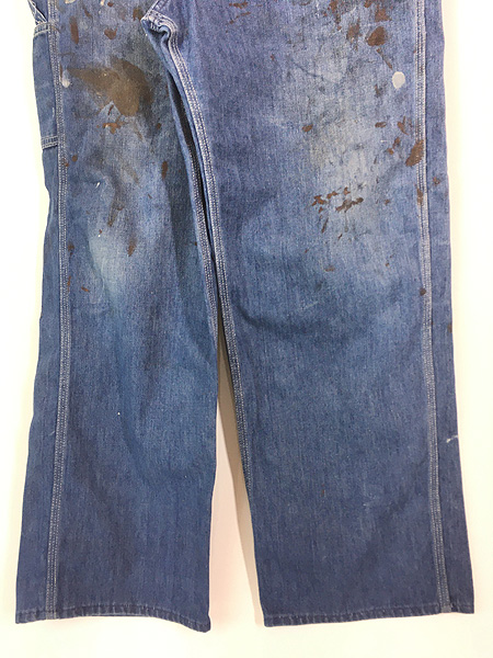 古着 70s BIG MAC Square Bak ペンキ 100%コットン デニム ワーク