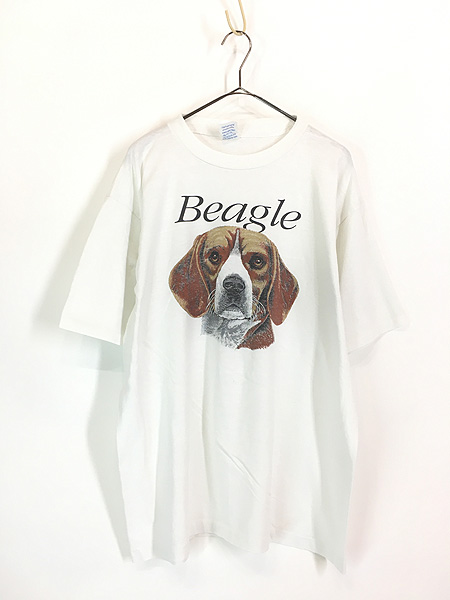 古着 90s USA製 犬 ビーグル アニマル Tシャツ XL 古着【30off