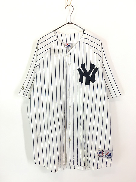 古着 90s USA製 MLB NY Yankees ヤンキース ストライプ ラグラン