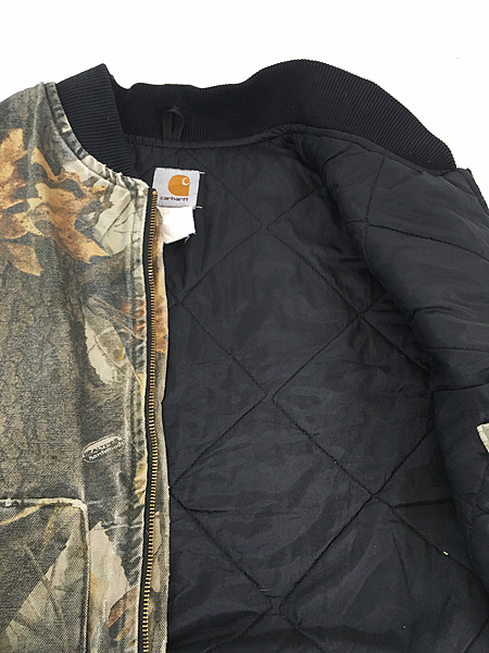古着 90s Carhartt リアルツリー カモ 迷彩 ダック 首リブ パデット