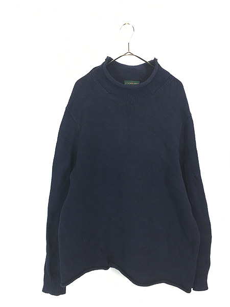 古着 90s J Crew Always 無地 プレーン ロールネック ローゲージ