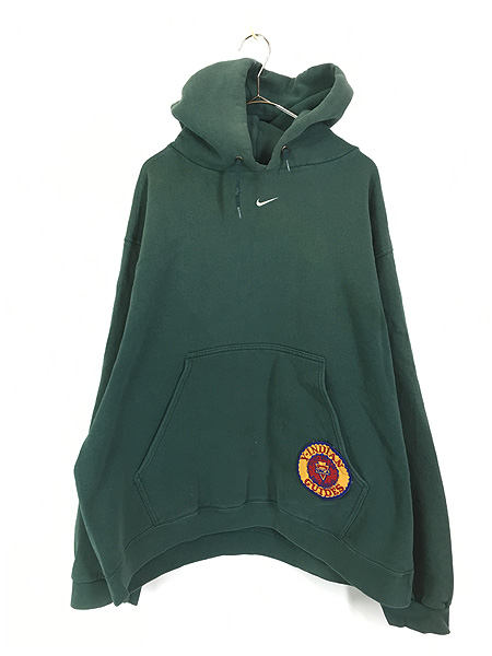 古着 90s USA製 NIKE センター スウォッシュ ロゴ 刺しゅう カスタム