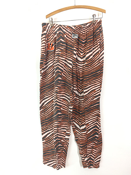 古着 ZUBAZ NFL Cincinnati Bengals ベンガルズ ゼブラ 総柄 イージー