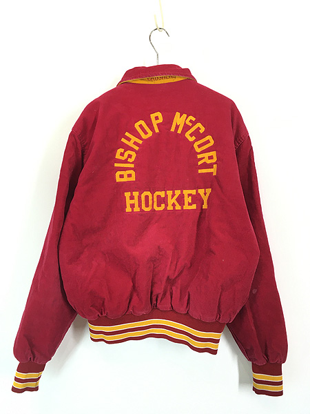 古着 80s USA製 豪華 ステッチ パデット 襟付き コーデュロイ