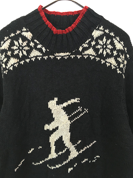 古着 90s LAUREN Ralph Lauren スキー ノルディック柄 ハイネック