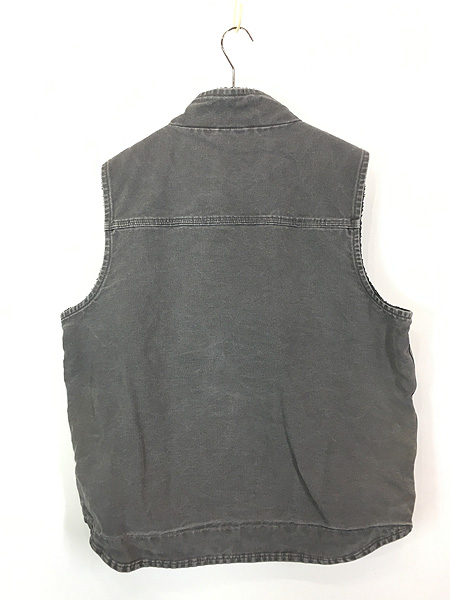 古着 Carhartt 裏ボア グレー ダック ハイネック ベスト L Tall 古着