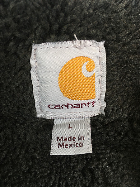 古着 Carhartt 裏ボア ブラック ダック Vネック ベスト L 古着 - 古着