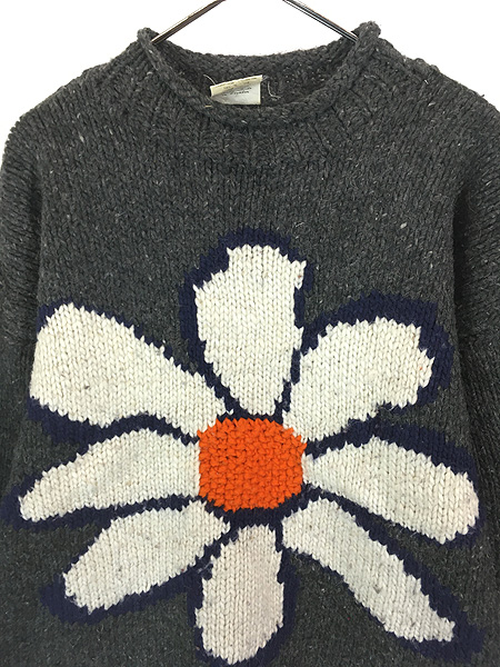 古着 80-90s エクアドル製 ARTESANIAS 両面 フラワー デイジー