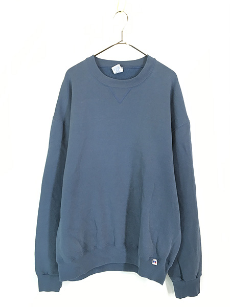 レアカラー 90s ラッセル 前V 無地 スウェット L ブリック レアカラー