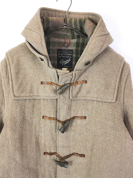 古着 70s 英国製 Gloverall トグル ボタン チェック ライナー ウール