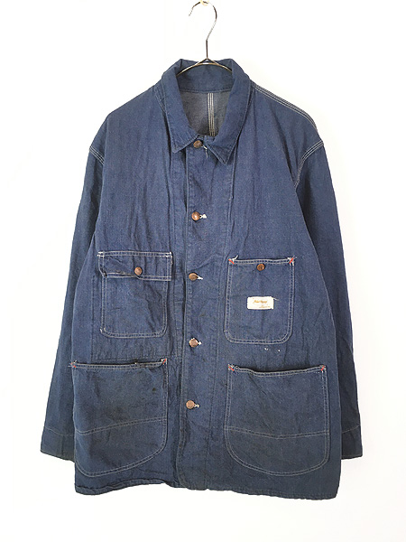 古着 60s USA製 Powr House 濃紺 デニム ワーク カバーオール