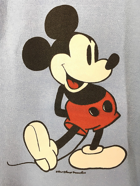 古着 80s USA製 Disney ミッキー 白足 スウェット トレーナー S 古着