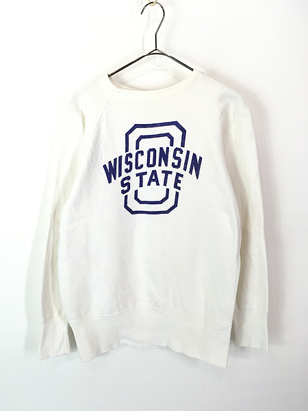 古着 60s Mayo Spruce 「WISCONSIN STATE」 長リブ ラグラン