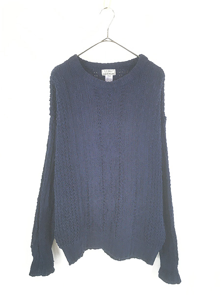 古着 80s USA製 LL Bean ヘビー アルパカ ウール ニット ドライバーズ
