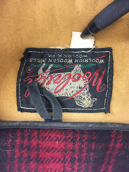 古着 50s WoolRich 名作 503 バッファロー チェック ヘビー メルトン
