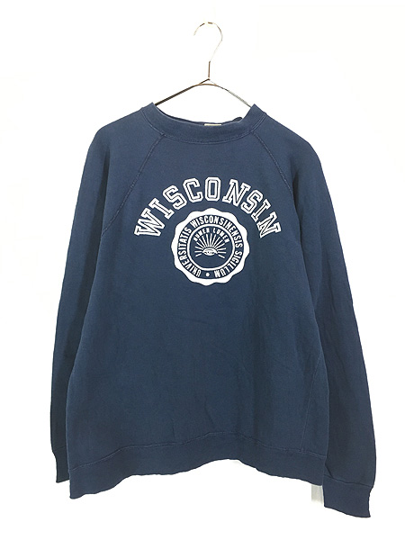 古着 70s USA製 Champion 「WISCONSIN」 2段 カレッジ スウェット