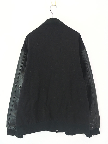 古着 90s USA製 HARLEY DAVIDSON 本革 レザー メルトン ウール