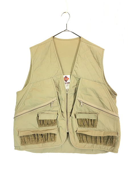 古着 80s Columbia 多ポケット ハンティング ベスト L 古着【10off