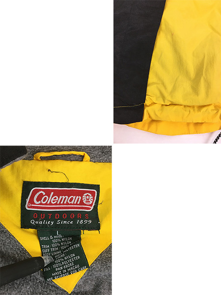 古着 90s Coleman 裏地 フリース ビニール パッチ アウトドア