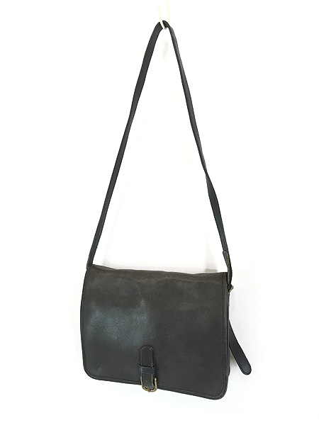 雑貨 古着 60-70s USA製 OLD COACH 本革 レザー フラップ ショルダー