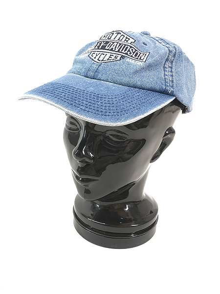 雑貨 古着 90s HARLEY DAVIDSON バー&シールド 100%コットン デニム