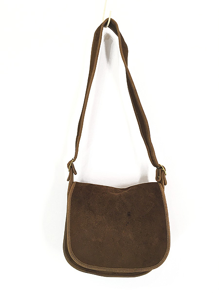 雑貨 古着 90s OLD COACH 本革 スエード レザー フラップ ショルダー