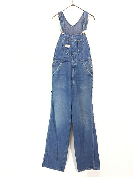 古着 60s Smith's 縦落ち インディゴ デニム ワーク オーバーオール