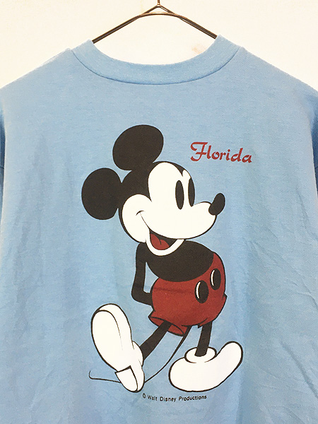 レディース 古着 80s USA製 Disney ミッキー 白足 スウェット