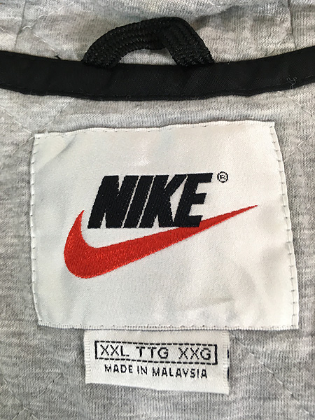 古着 90s NIKE スウォッシュ 刺しゅう ステッチ ライン パデット