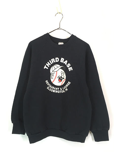 古着 80s USA製 レストラン 野球 ボール ポップ アート スウェット