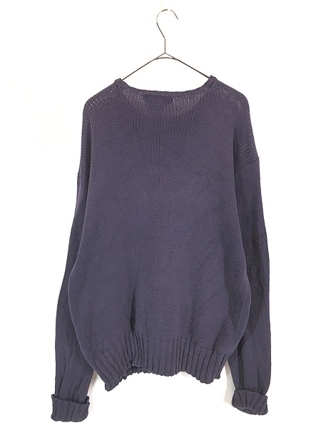 古着 90s Polo Ralph Lauren ポニーなし ソリッド コットン ニット