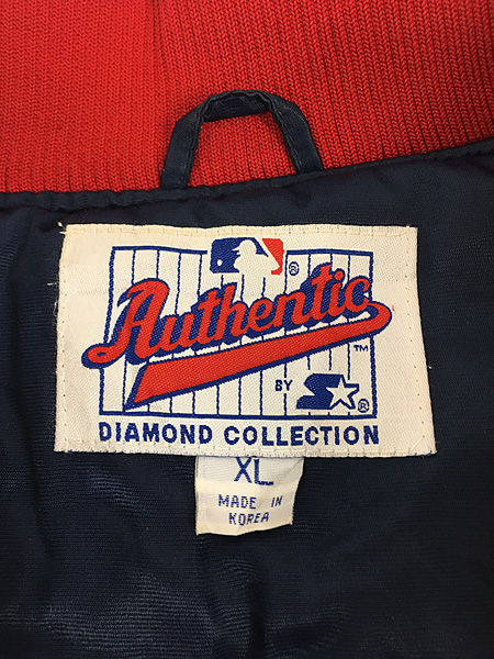 古着 90s MLB Atlanta Braves ブレーブス 光沢 サテン パデット