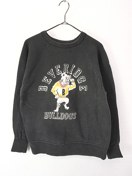 古着 50-60s 「BEVERIDGE BULLSDOGS」 ブルドッグ カラー フロッキー