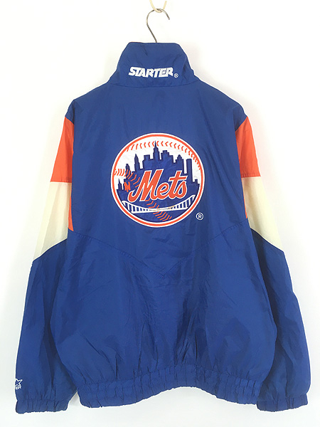 古着 90s STARTER MLB New York Mets メッツ ナイロン ジャケット L