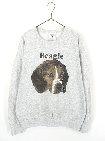 古着 90s USA製 犬 ビーグル アニマル スウェット トレーナー L 古着