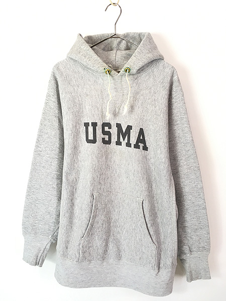 古着 80s USA製 Champion Reverse Weave 「USMA」 ネームタグ 前V