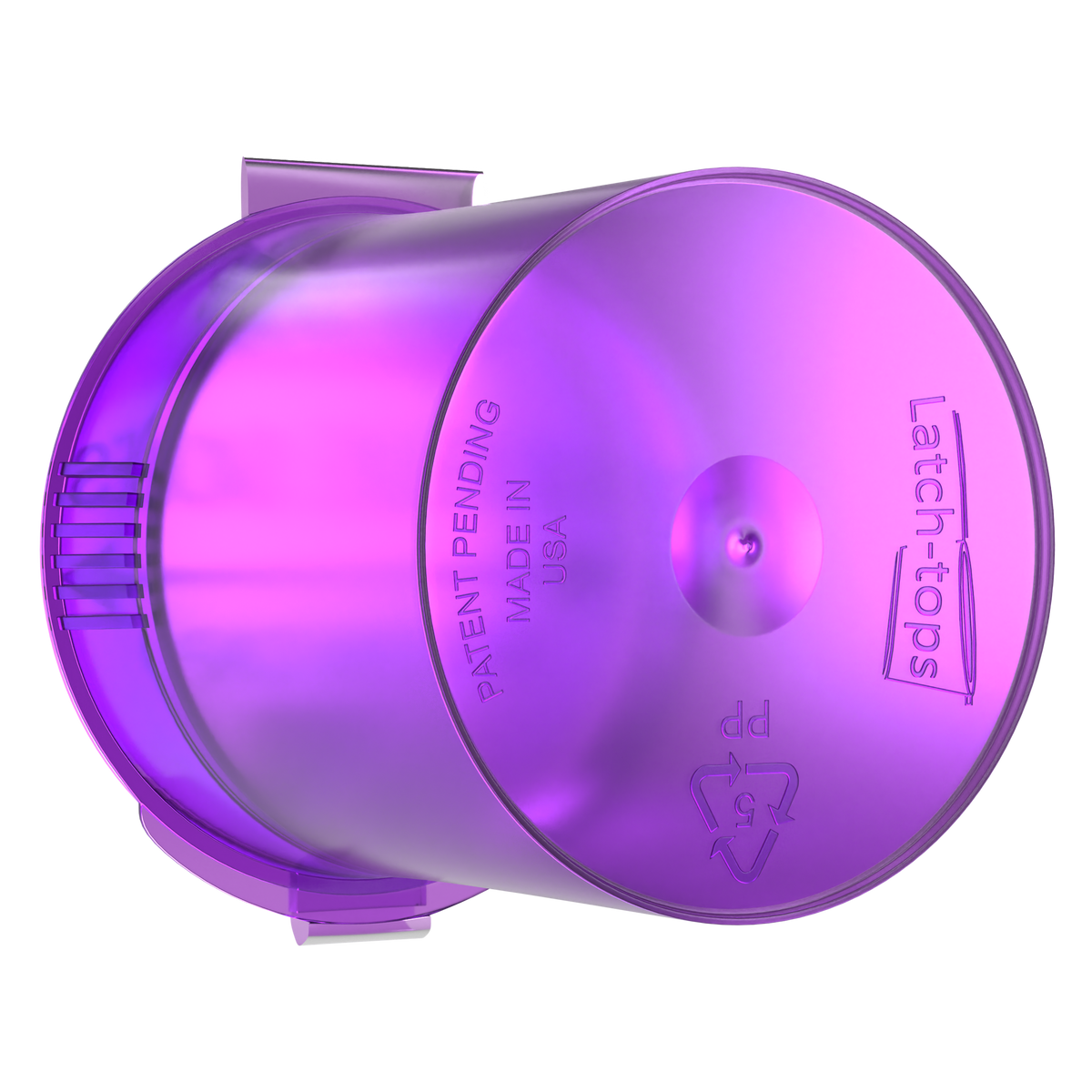 6 Dram Translucent Purple Child Resistant Latch Top Pop Top Bottles (3