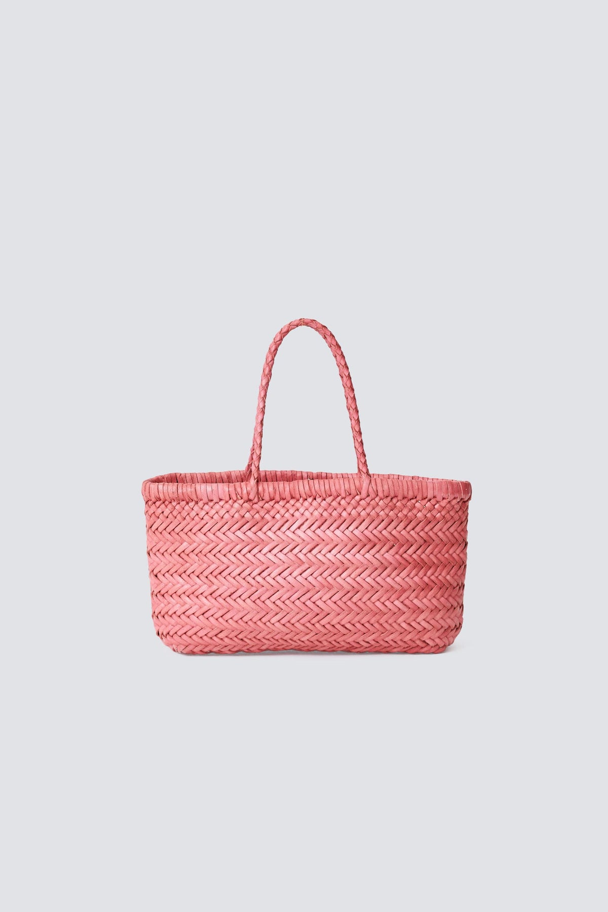 Dragon Diffusion - Mini Flat Gora Strawberry Woven Leather Bag